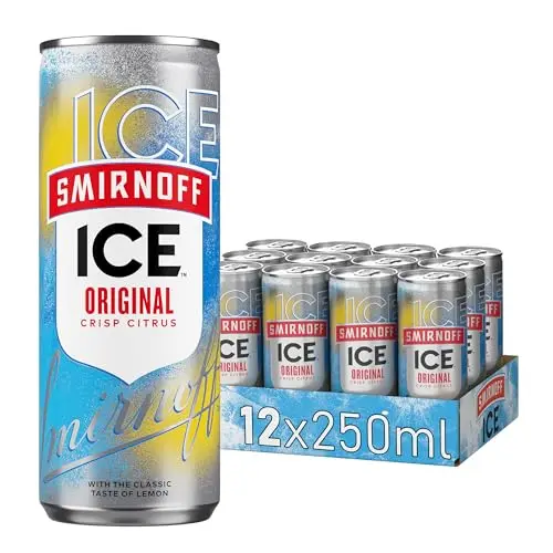 Smirnoff Ice Original, Mixgetränk mit Vodka & Zitronengeschmack, 10% Vol, 12x250ml