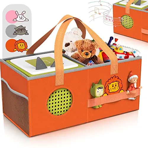 Heldenzimmer - Tonie Tasche Orange für die Aufbewahrung der Toniebox und bis zu 20 Figuren