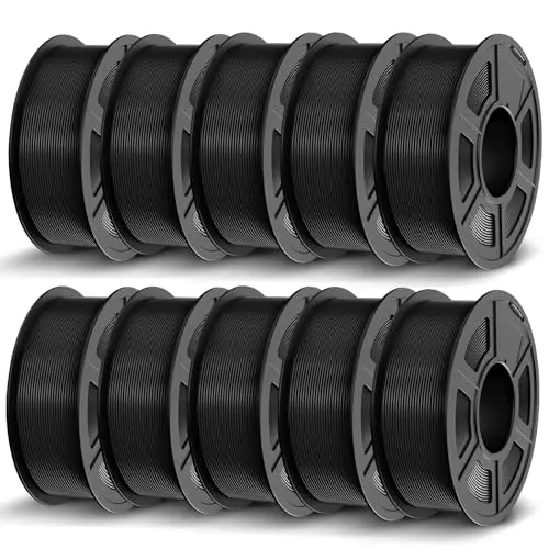 JAYO PLA Filament 1.75mm Schwarz, 1,1 kg, für FDM 3D-Drucker, präzise Maßgenauigkeit +/- 0,02 mm