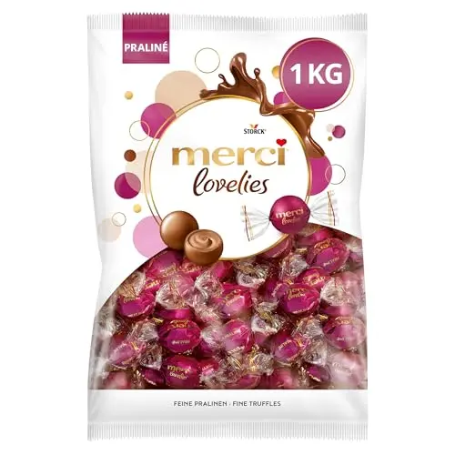 merci Lovelies Praliné, Schokokugeln mit Praliné-Crèmefüllung - 1 x 1000 g