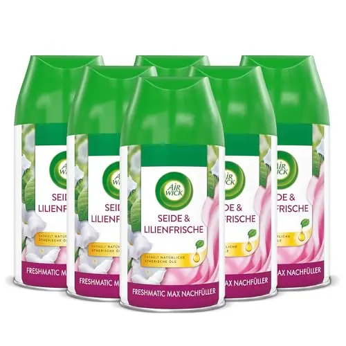 Air Wick Freshmatic Max Nachfüller – Duft: Seide & Lilienfrische – 6 x 250 ml