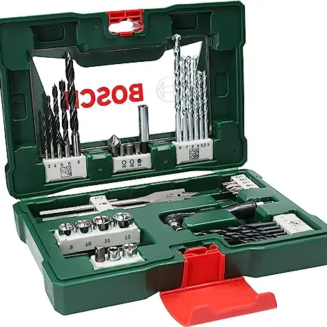 Bosch 41tlg. V-Line Bohrer und Bit Set für Holz, Stein und Metall mit Handschraubendreher