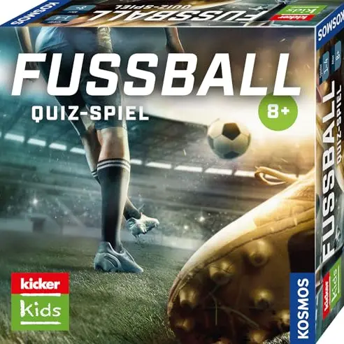 KOSMOS Kicker Kids Fußball-Quiz für 2-4 Spieler, ideal als Geschenk für Fußballfans ab 8 Jahren