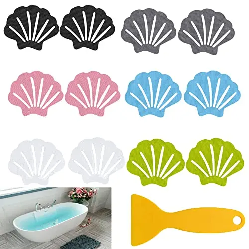 SHULLIN 12 Stück Rutschschutz Aufkleber für Badewanne und Dusche (6 Farben)