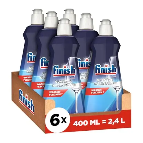Finish Glanz- und Klarspüler – Strahlendes Geschirr ohne Wasserflecken – Megapack 6 x 400 ml