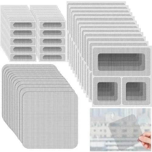 CAREDGO Fliegengitter Reparatur Set – 36 Stück Insektenschutz Flicken für Fenster und Türen