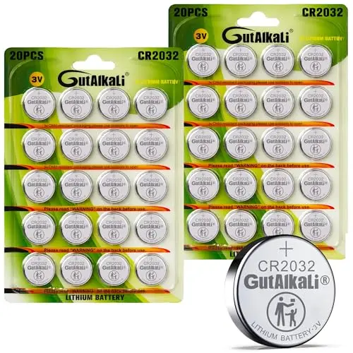 GutAlkaLi CR2032 Lithium Knopfzellen (3V, 40er Pack)