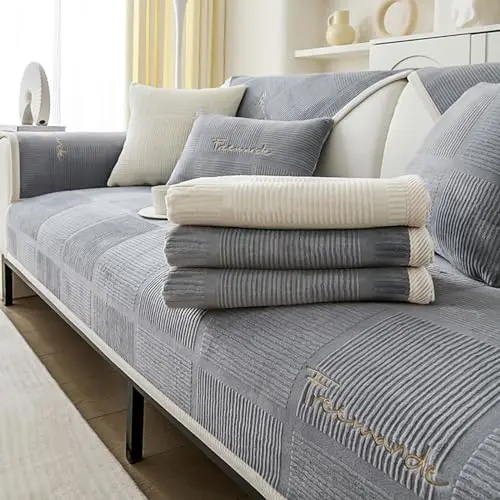 Couch Überzug, Rutschfeste Sofahülle für 1-4 Sitzer Ecksofa - Ultra Stretch für Wohnzimmer