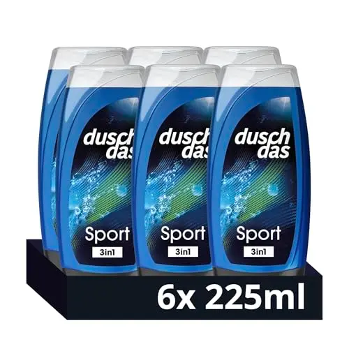 Duschdas 3-in-1 Duschgel & Shampoo Sport, erfrischender Fresh-Energy-Duft, 6x225 ml