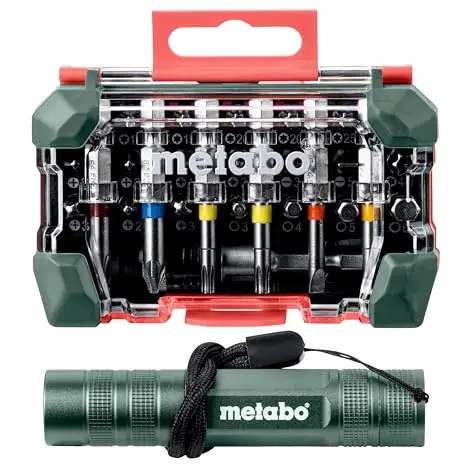 Metabo Bit-Box SP mit Mini-Flashlight – 29-teilig für präzise Schraubarbeiten