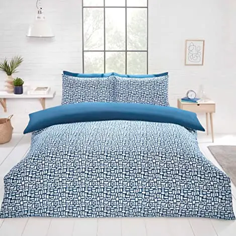 Rapport Home Pebbles Mikrofaser-Bettwäsche-Set, blau, Doppelbettgröße