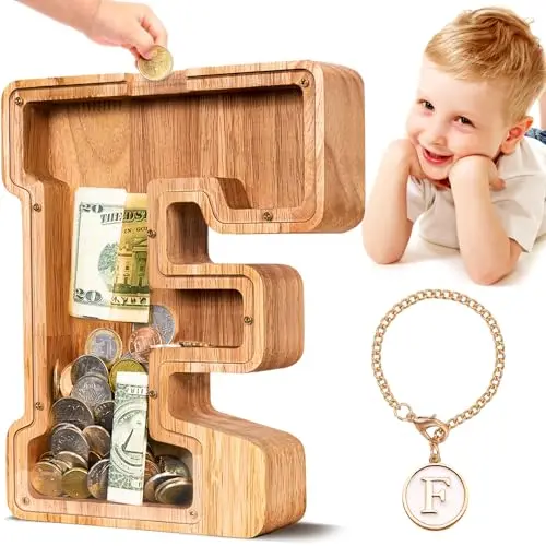 Personalisiertes Holz-Sparschwein für Kinder, unzerbrechlich, ideal als Geschenk und Dekoration