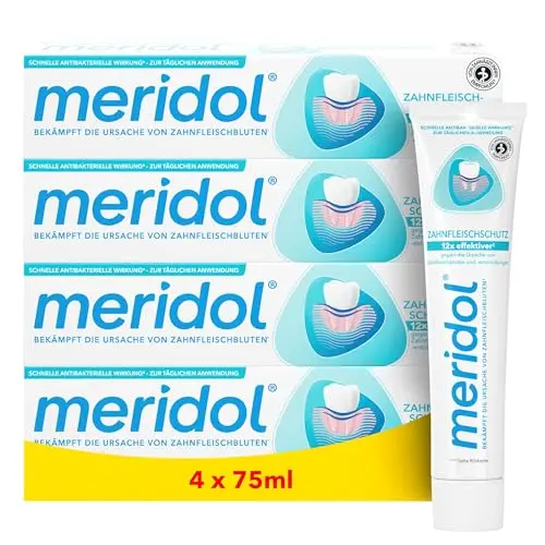 meridol Zahnpasta 4x75ml - Zahncreme für gesundes Zahnfleisch