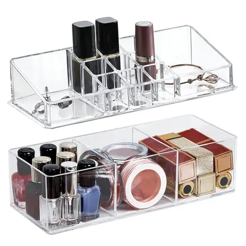 WEFHEF 2er Set Acryl Kosmetik Organizer für Lippenstift und Make-up