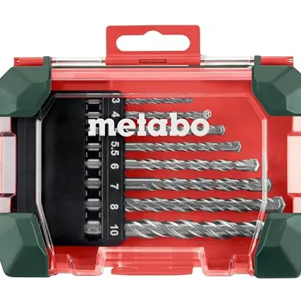 Metabo Steinbohrer-Kassette SP – 8-tlg. Für Ziegel, Mauerwerk & Naturstein