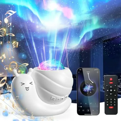 TUKIMA LED Sternenhimmel Projektor für Kinder mit Musik-Player, 5 Helligkeitsstufen und Timer - ideal für Schlaf- und Partyräume