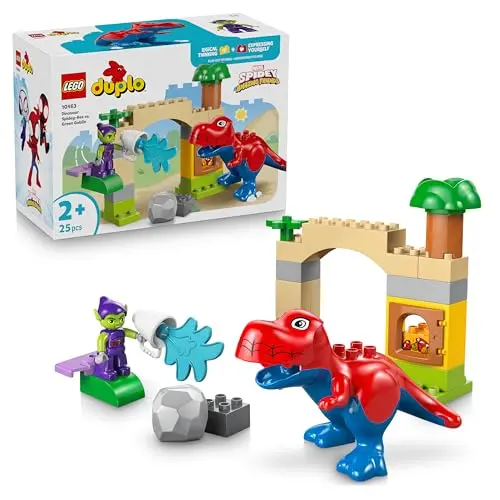 LEGO DUPLO Spidey-Rex vs. Green Goblin - Spielzeug für Kleinkinder ab 2 Jahren - Superhelden Geschenk