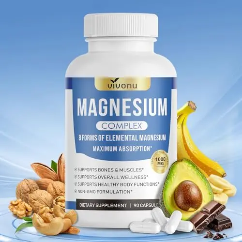 VivoNu Hochdosierter Magnesium Komplex - 90 Vegane Kapseln