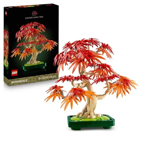 LEGO Botanicals Japanischer Roter Ahorn Bonsai-Baum - Künstliches Bauset für Home Dekor - Geschenkidee für Erwachsene - 10348