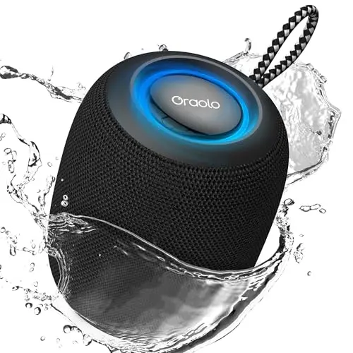 Oraolo Tragbarer Bluetooth Lautsprecher - Wasserdicht, 15W, Bluetooth 5.3, Extra Bass, Freisprecheinrichtung für Zuhause & Outdoor