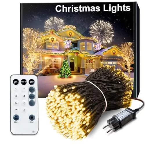 ARKOCHIC 30M Außenlichterkette mit 300 LEDs, Weihnachtsbeleuchtung