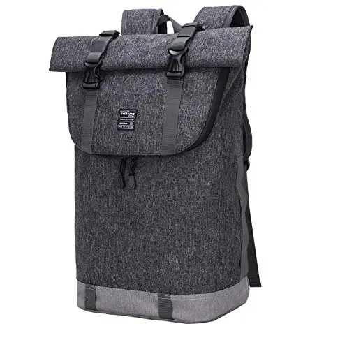 EverVanz Laptop-Rucksack, wasserdicht, leicht und elegant, für Damen und Herren, Grau, Größe L