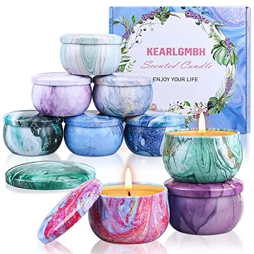 Duftkerzen Geschenkset für Frauen - 9er Set Aromatherapie Kerzen aus Sojawachs für Stressabbau, ideal für Weihnachten, Geburtstag und Valentinstag