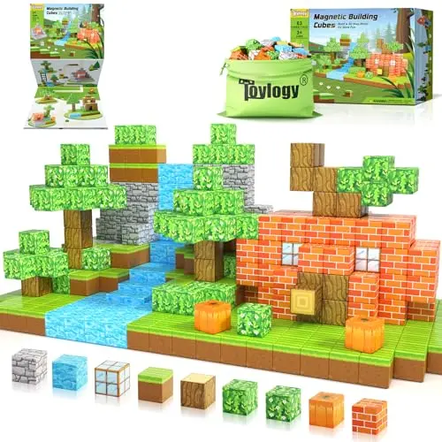 Toylogy Magnetische Bausteine - Pumpkin Edition für Kinder ab 3 Jahren, STEM Montessori Spielzeug