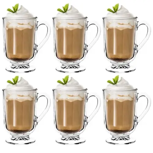 KADAX Kaffeegläser 6er Set - Trinkgläser für Tee, Kaffee, Irish Coffee und Cappuccino