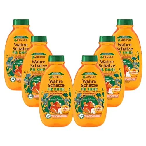 Garnier Wahre Schätze Kids 2-in-1 Shampoo für Kinder, 6 x 250 ml