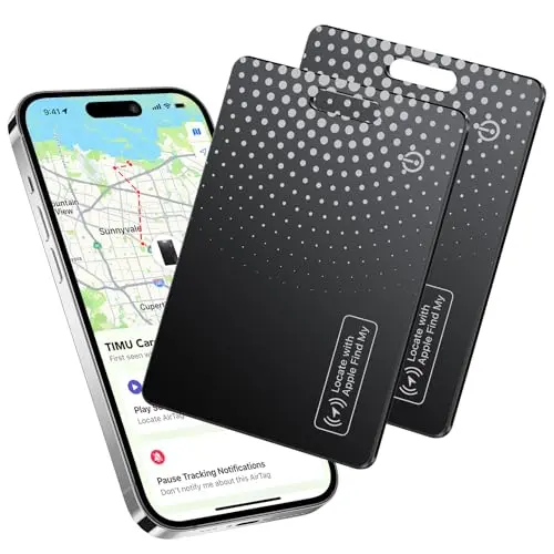 TIMU Air Smart Tag Card, wiederaufladbarer Wallet Tracker für iOS, IP68 wasserdicht, für Koffer und Geldbörsen