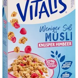 Dr. Oetker Vitalis Weniger Süß Knuspermüsli Himbeere, 425 g