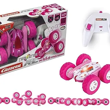 Carrera RC Mini Turnator Pink - ferngesteuertes Auto für Kinder ab 6 Jahren mit Fernbedienung, Akku & Batterien
