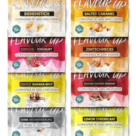Geschmackspulver Mix Pack #2 – 8 leckere Aromen, nur 8-14 kcal pro Portion, vielseitig für Lebensmittel & Getränke