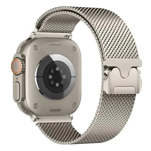 Edelstahl Armband für Apple Watch 45mm-38mm, Sport Loop Magnetisch für Damen & Herren