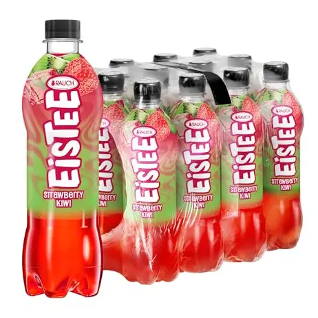 Rauch Eistee Strawberry Kiwi | Erfrischender Früchtetee | Vegan | 12 x 0,50l