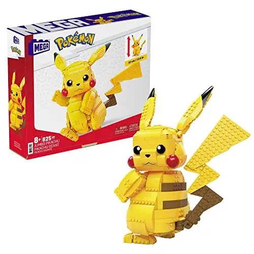 Jumbo Pikachu Figur zum Zusammenbauen, 30cm, bewegliche Teile - Pokémon Spielzeug für Kinder ab 6 Jahren