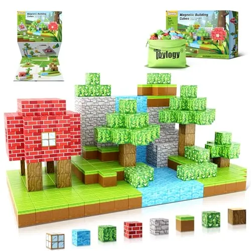 Toylogy Magnetische Bausteine - Build Mine Edition, Spielzeug für Kinder ab 3 Jahren, Montessori Geschenk für Jungen und Mädchen