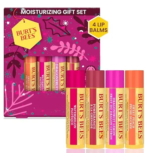 Burt’s Bees Lippenbalsam Bounty Fruit (Pfirsich, Wassermelone, Granatapfel, Drachenfrucht)