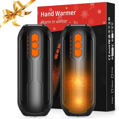 VIWAVE Elektrischer Handwärmer 2er-Set, Wiederverwendbar, USB Aufladbar, Tragbar für Winter, Geschenk für Männer und Frauen