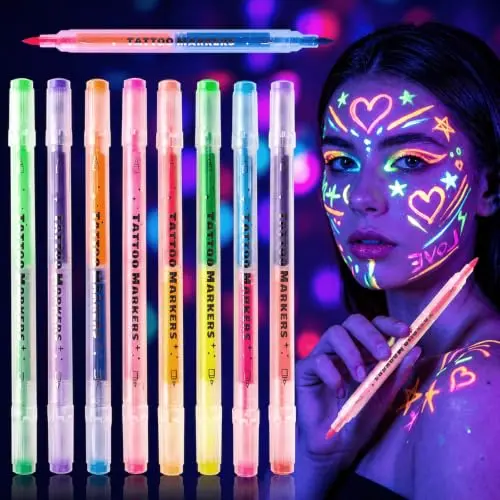 Caelura UV-Schwarzlicht-Stifte, 16 Farben