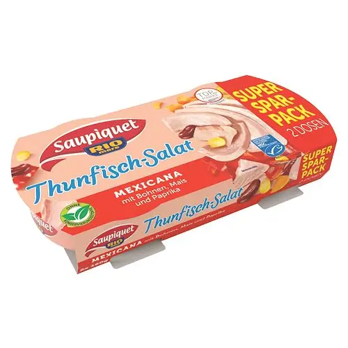 Saupiquet Rio Mare Thunfisch-Salat Mexicana, 2x160g - Fertig zubereitet für unterwegs