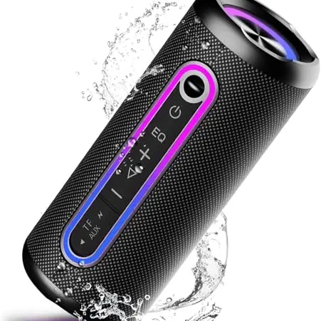 Taopodo Bluetooth Lautsprecher mit Licht, 30W, 30 Std Akku, IPX7 wasserdicht, ideal für Outdoor, Party und Reisen