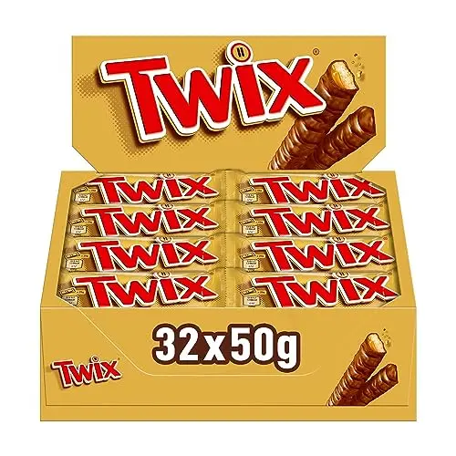 Twix Milchschokoladenriegel mit Keks und Karamell, 32 x 50g