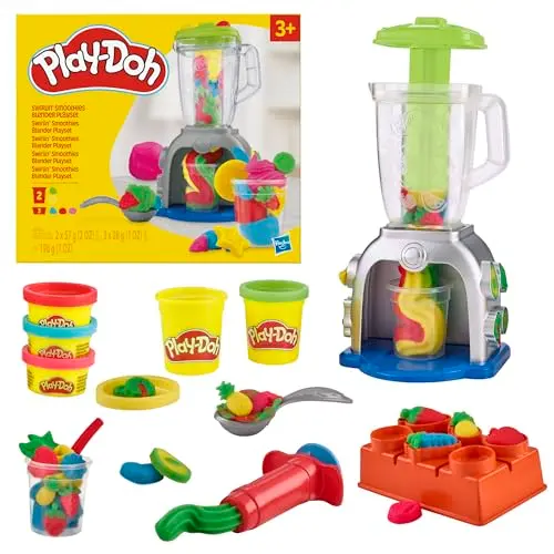 Play-Doh Smoothie-Mixer, Spielzeug-Küchenmaschine für Kinder ab 3, zum Kneten und Spielen
