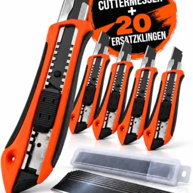 5er-Set Cuttermesser mit 20 Klingen