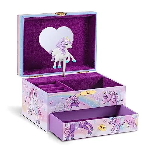 CRAZE Einhorn Schmuckkästchen mit Spieluhr und drehendem Einhorn für Mädchen