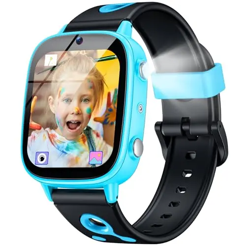 Smartwatch für Kinder: 1,8" HD Touchscreen, 26 Spiele, Kamera, Pedometer, Wasserdicht, Robustes Geschenk für Jungen und Mädchen