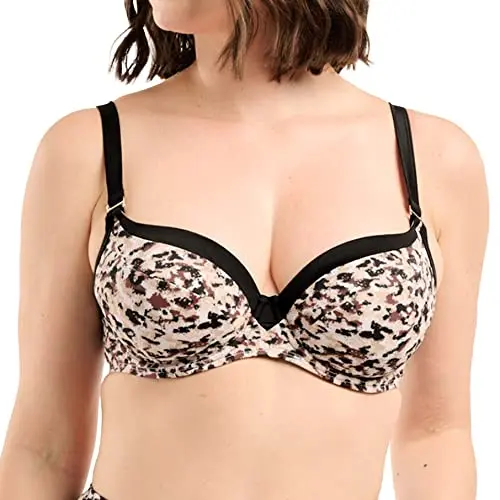 Sans Complexe Damen Badeanzug Sunset Stay, Animal Print Sand Black, Größe 80C
