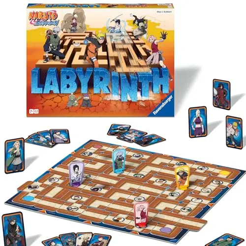 Ravensburger Naruto Shippuden Labyrinth - Der Familienspiel-Klassiker für 2-4 Spieler ab 7 Jahren